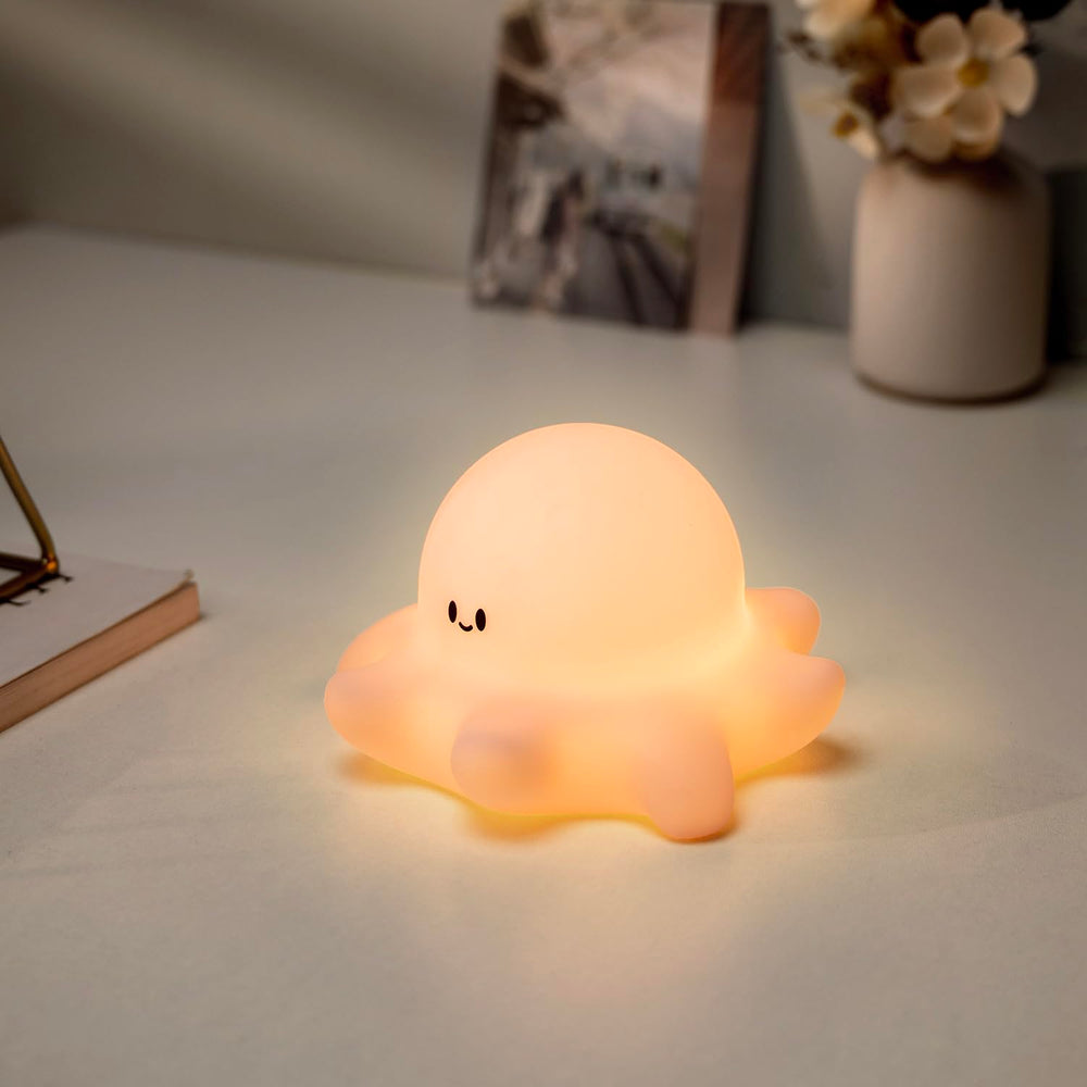Hongjieyuan octopus night light in pink glow for peaceful nighttime feedings