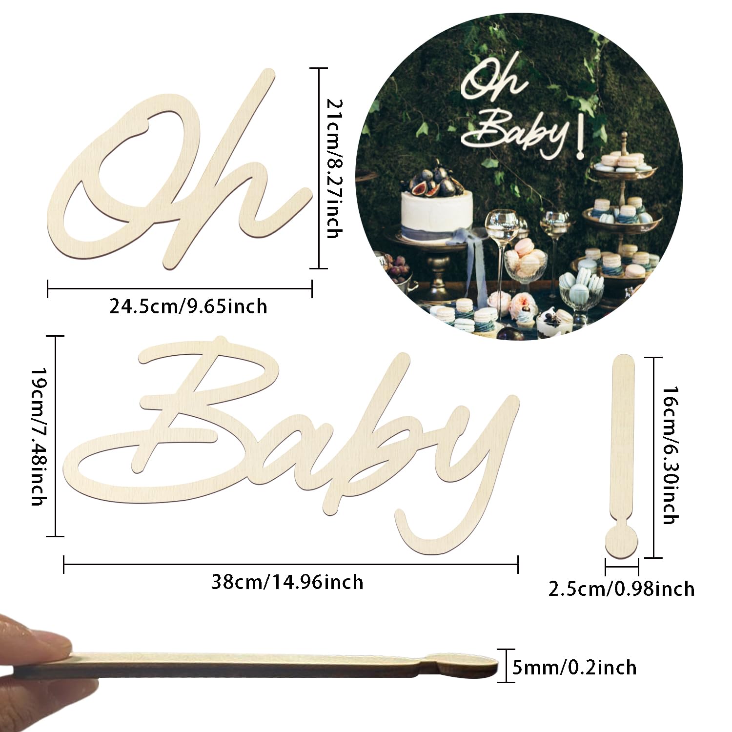 Hongma Oh Baby letters cutout adds boho charm to nursery decor