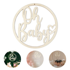 Hongma Oh Baby Sign 14-inch backdrop for baby showers and photos.