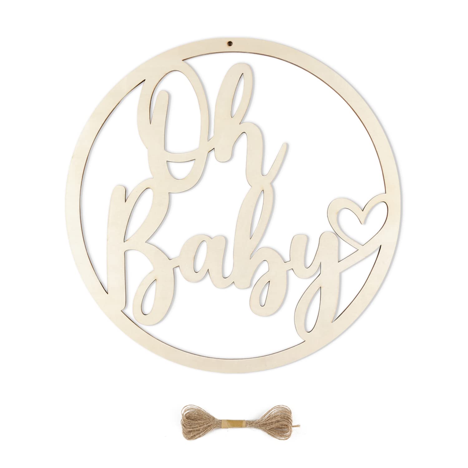 Hongma Oh Baby Sign—wooden decor perfect for gender reveal parties.