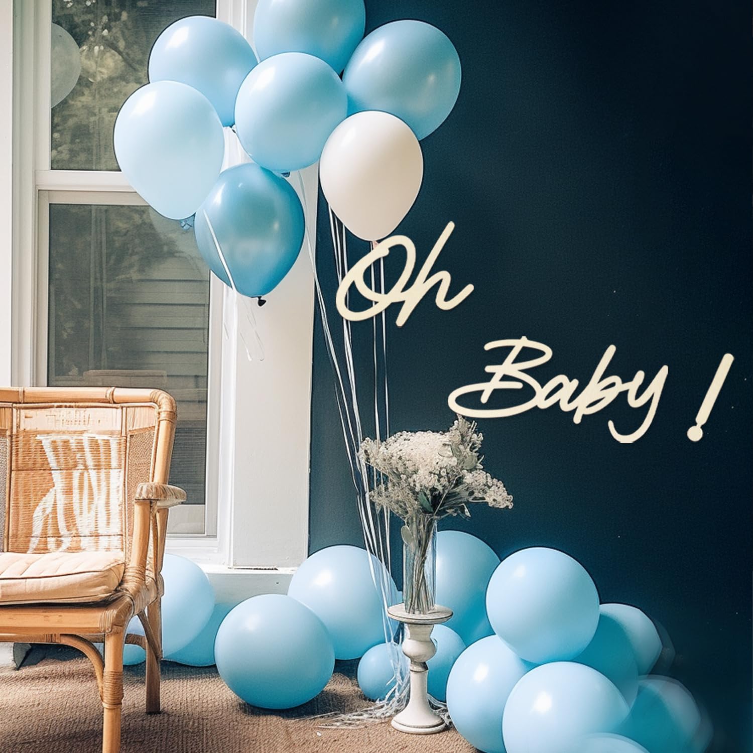 Hongma wood cutout sign makes a charming nursery prop