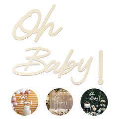 Hongma rustic wooden Oh Baby sign backdrop for warm baby shower photos