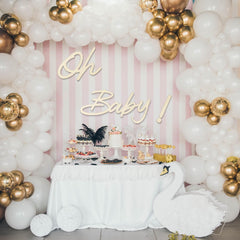 Hongma Boho backdrop for gender reveal party photos