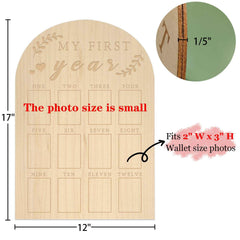 hongpar My First Year Photo Display with engraved patterns adds sentimental charm to baby keepsakes.