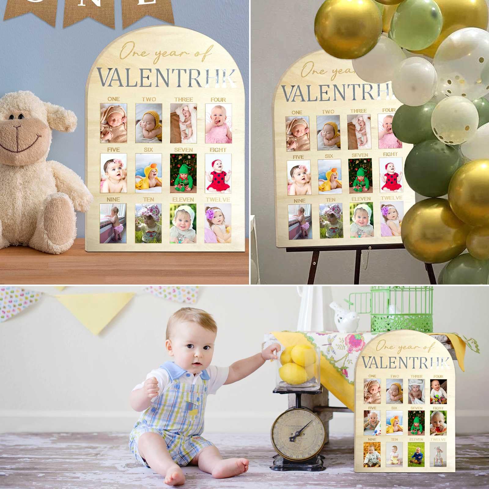 Hongpar gift-ready milestone board packaging idea for baby shower or new parents.