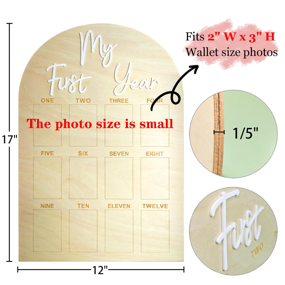 Hongpar milestone monthly-growth display acrylic sign enhances baby decor and memories