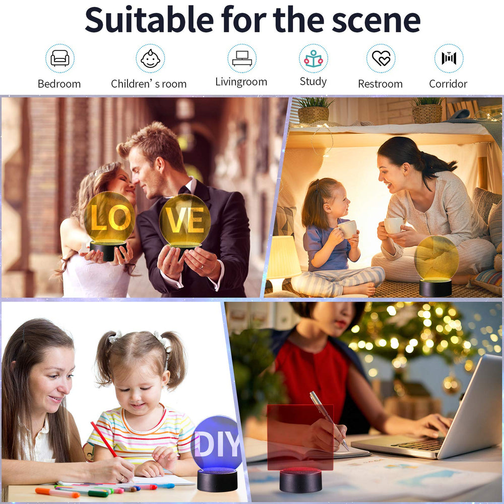 Honoson gift-ready 3D night light base suitable for any space
