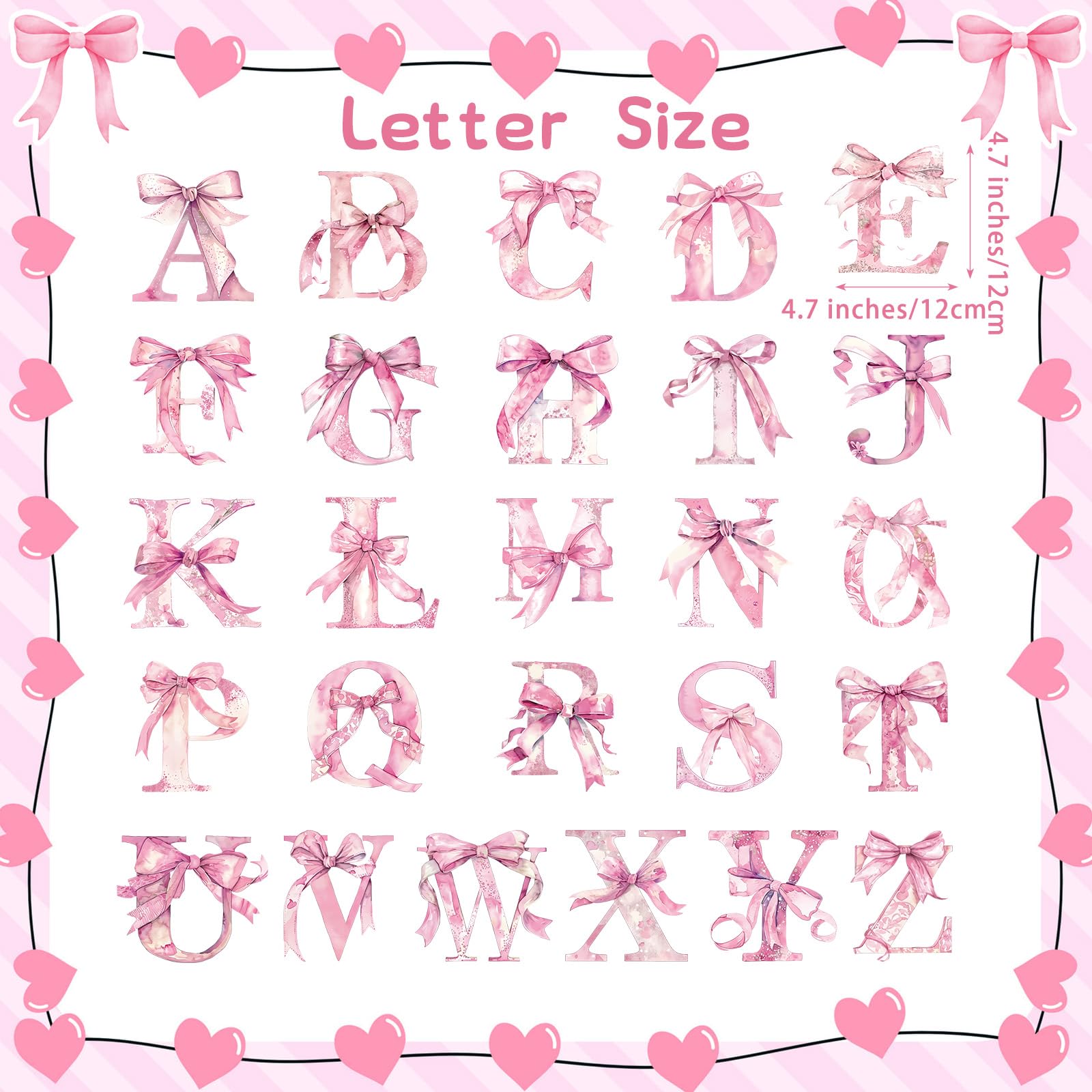Honoson letter stickers measure 4.7 inches for clear teaching displays