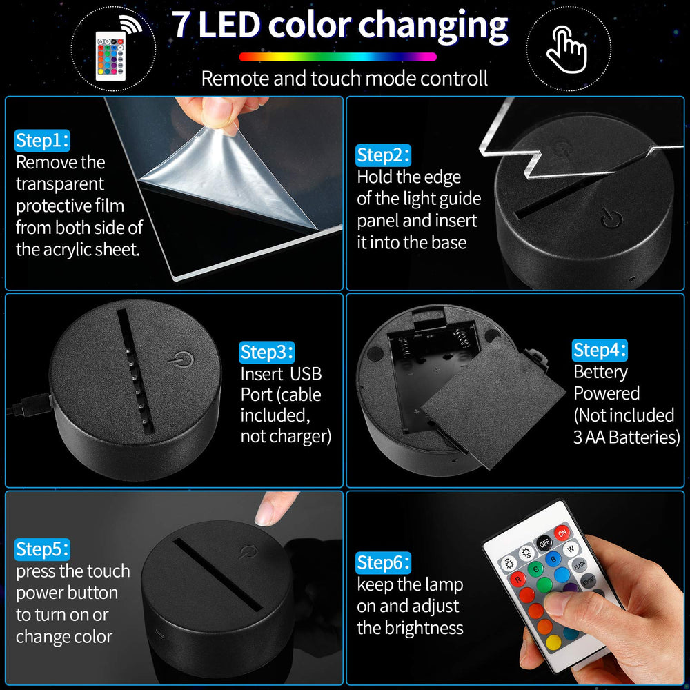 Honoson remote-control LED base for easy color and mode changes