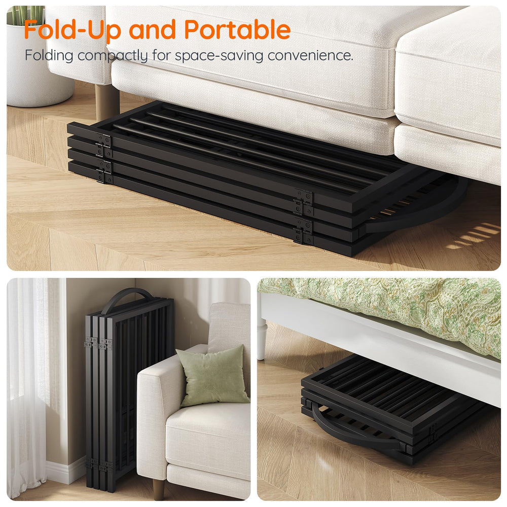 HOOBRO metal foot supports stabilize the freestanding gate