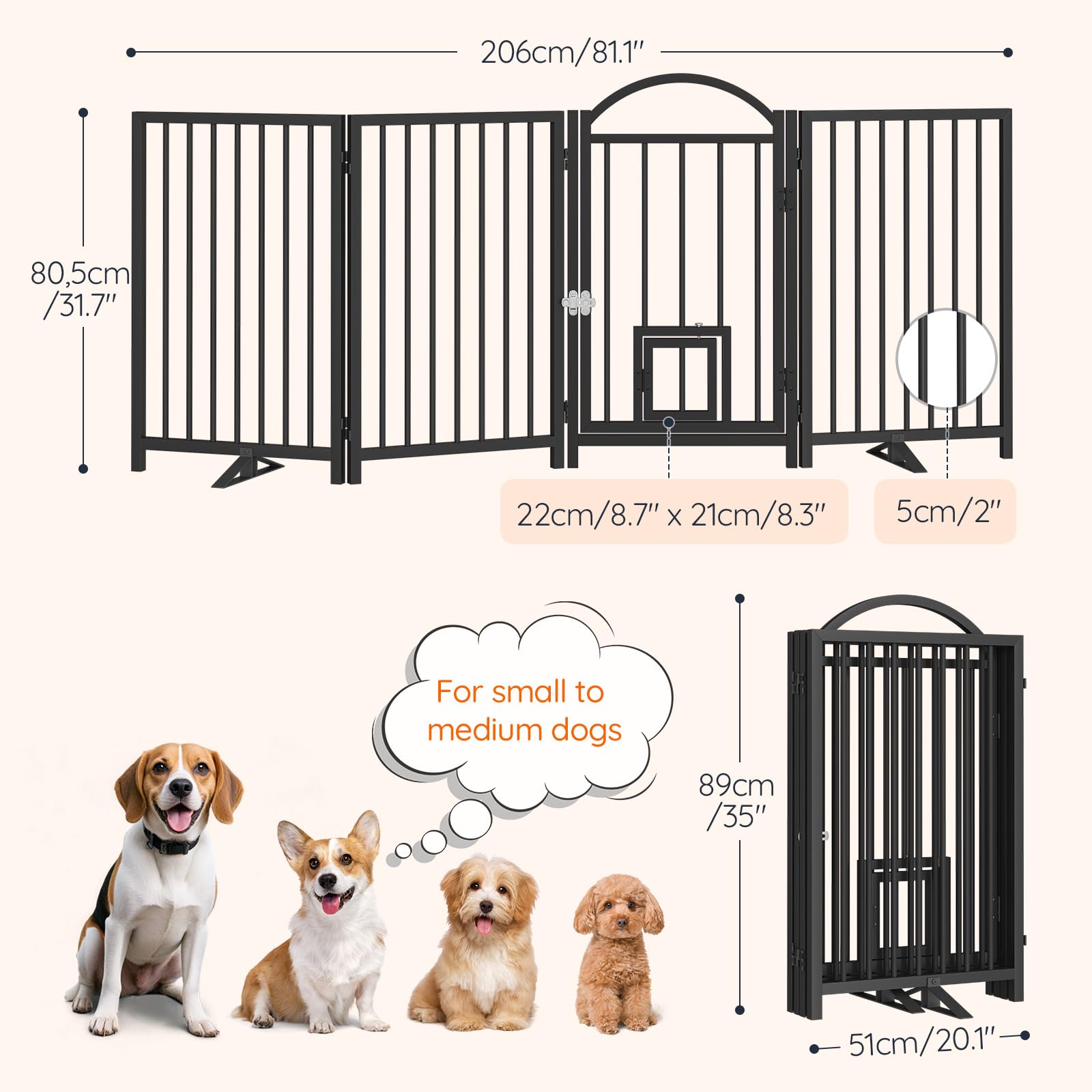 HOOBRO gate latch close-up illustrates secure entry for pets