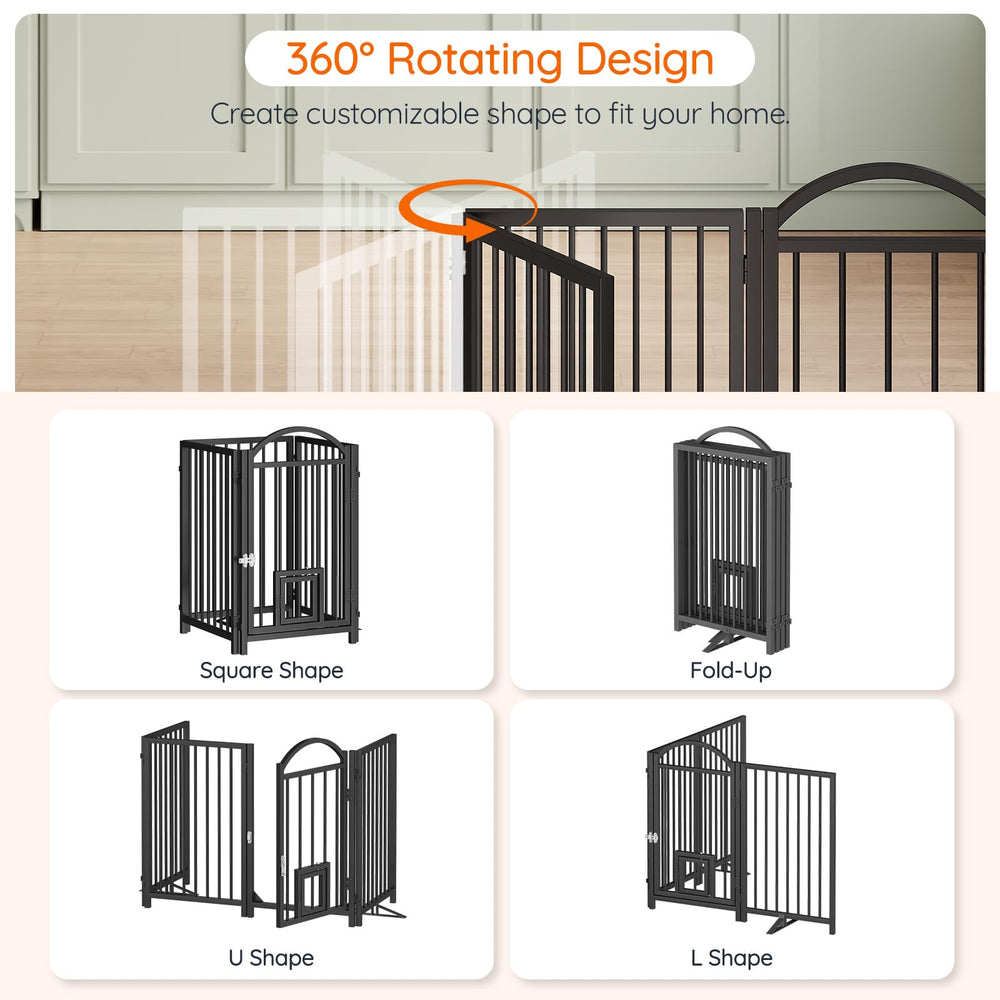 HOOBRO metal-frame gate highlights chew-resistant durability for daily use