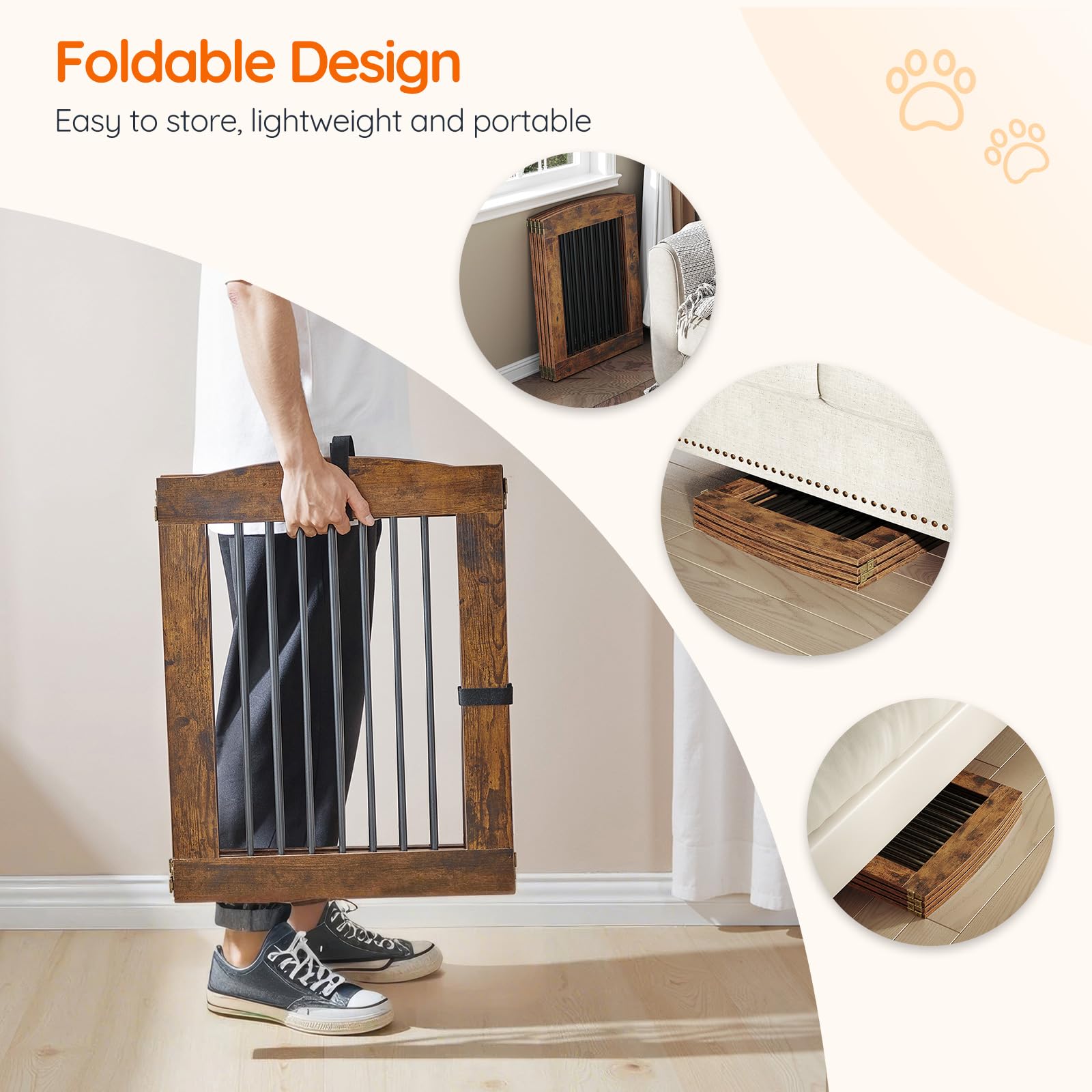 HOOBRO adjustable width from 20 to 80.3 inches fits openings.