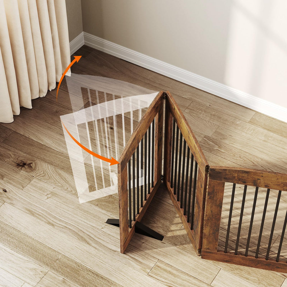 HOOBRO gate folded for storage highlights compact unobtrusive design.