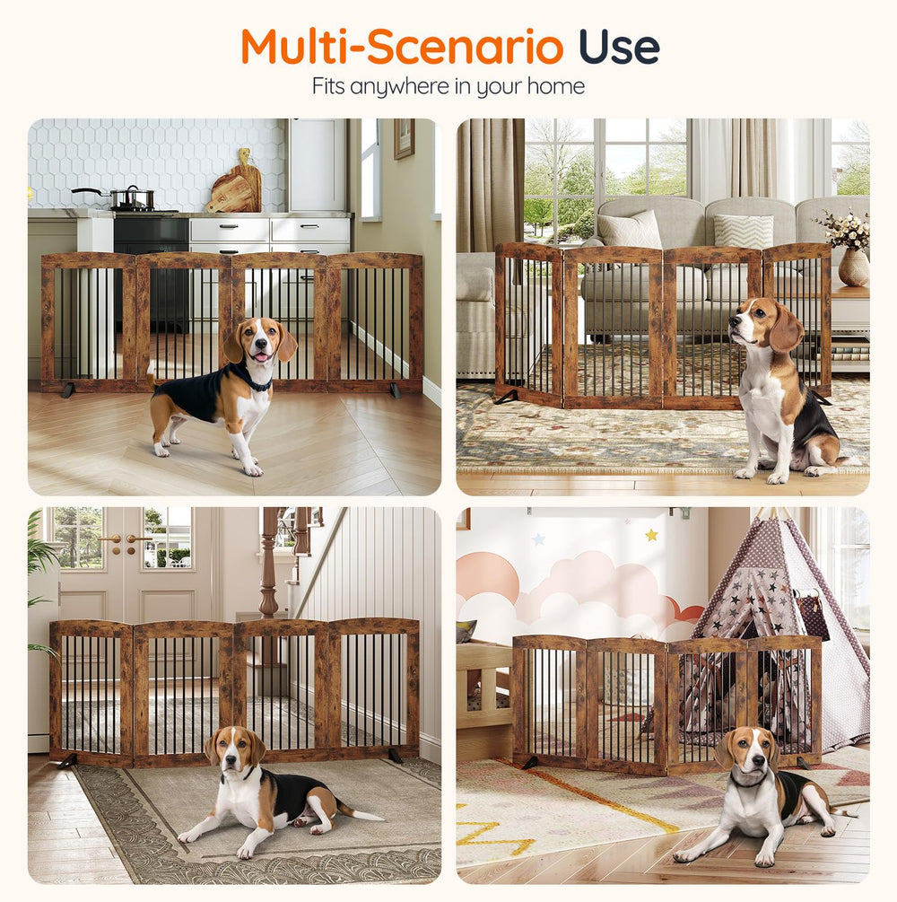HOOBRO dog gate 360° hinges closeup showing versatile rotation