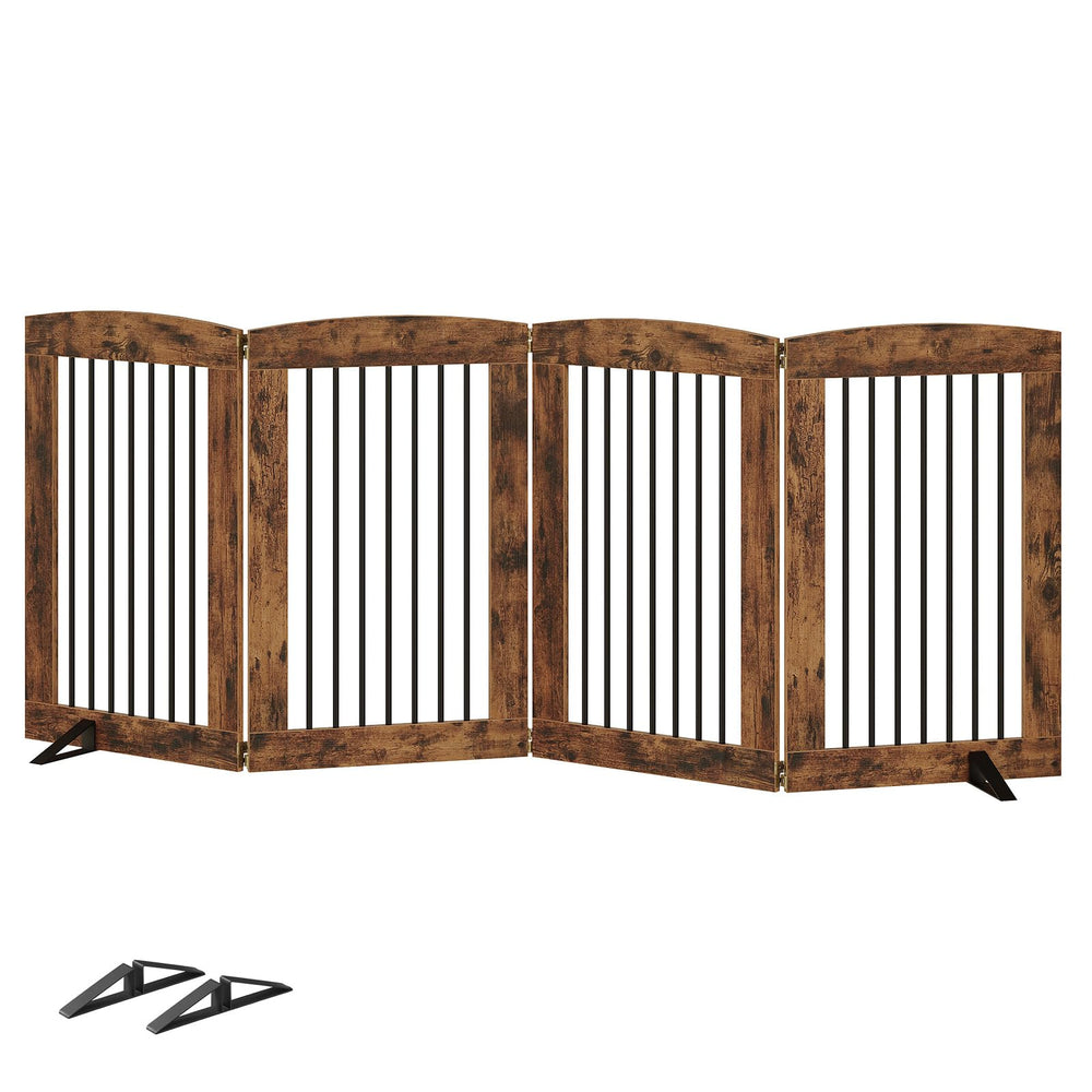 HOOBRO indoor dog gate expanded across doorway for pet boundary