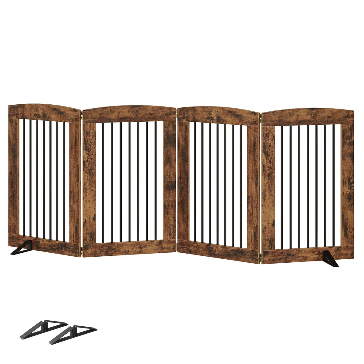 HOOBRO indoor dog gate expanded across doorway for pet boundary