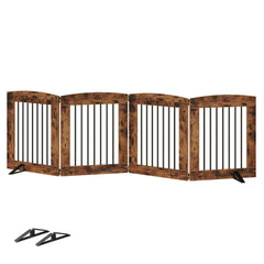 HOOBRO indoor dog gate extended four-panel setup defines pet boundaries.