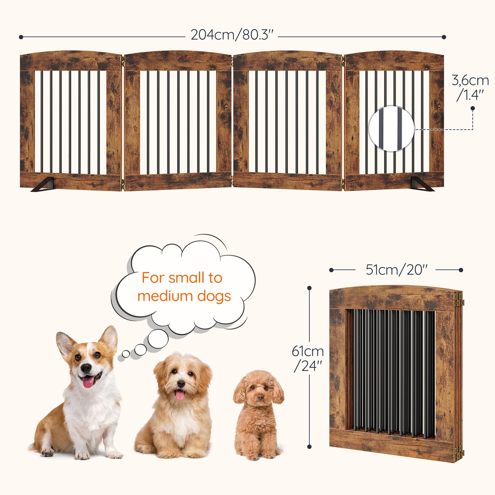 HOOBRO freestanding gate shown at doorways and stairs demonstrates versatility.
