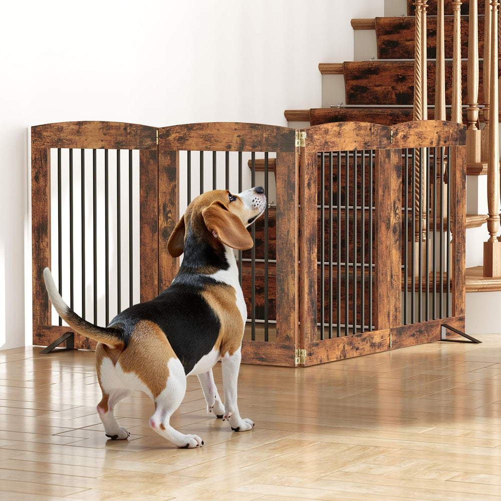 HOOBRO gate in use on stairs for pet safety