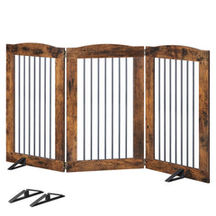 HOOBRO indoor dog gate base with support feet provides stable freestanding setup.