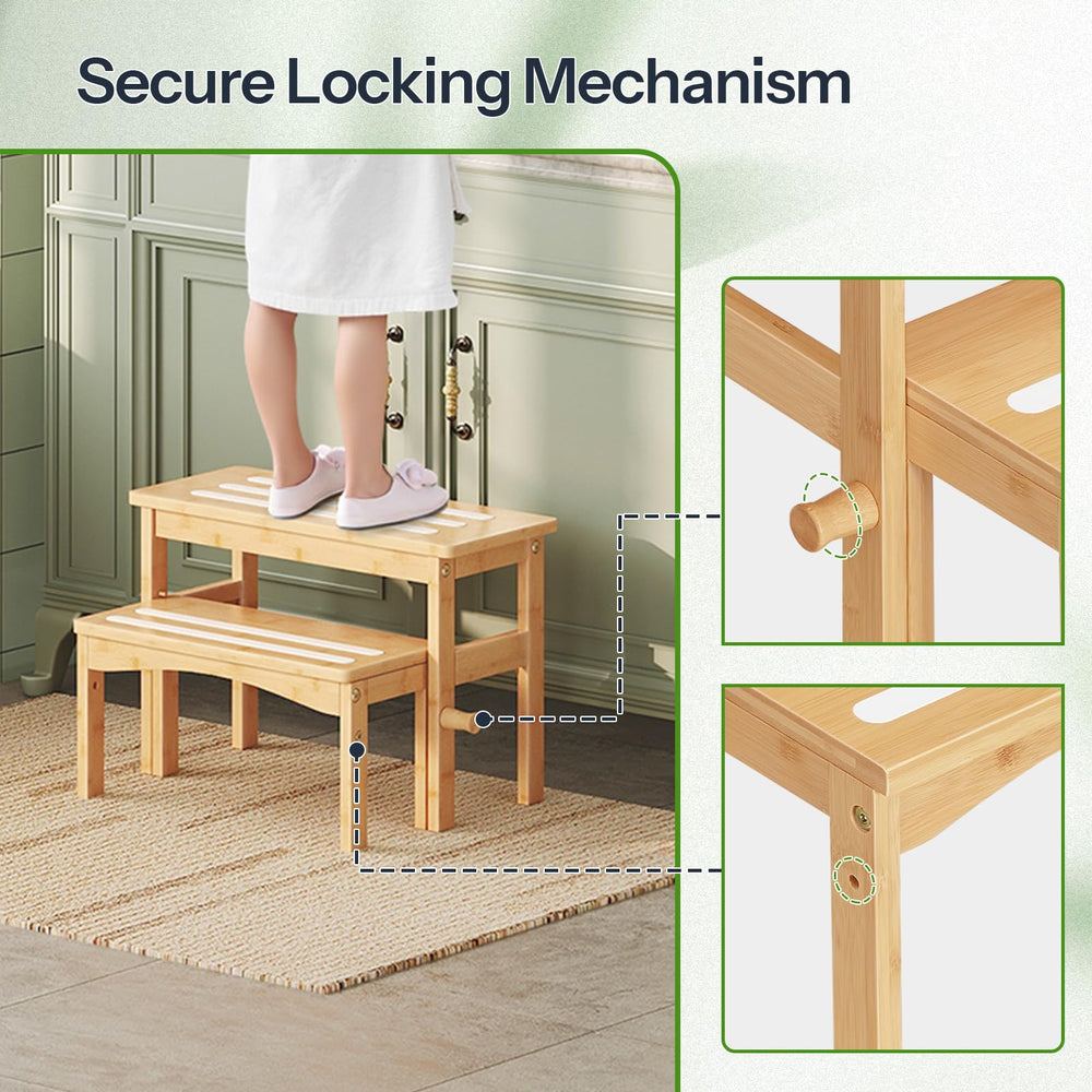 HOOBRO retractable lower step keeps footprint compact when stored.