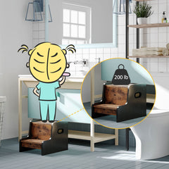 HOOBRO Step Stool with handles helps kids reach sink safely