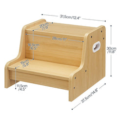 HOOBRO kids stool shows non-slip pads to keep grip on smooth floors.
