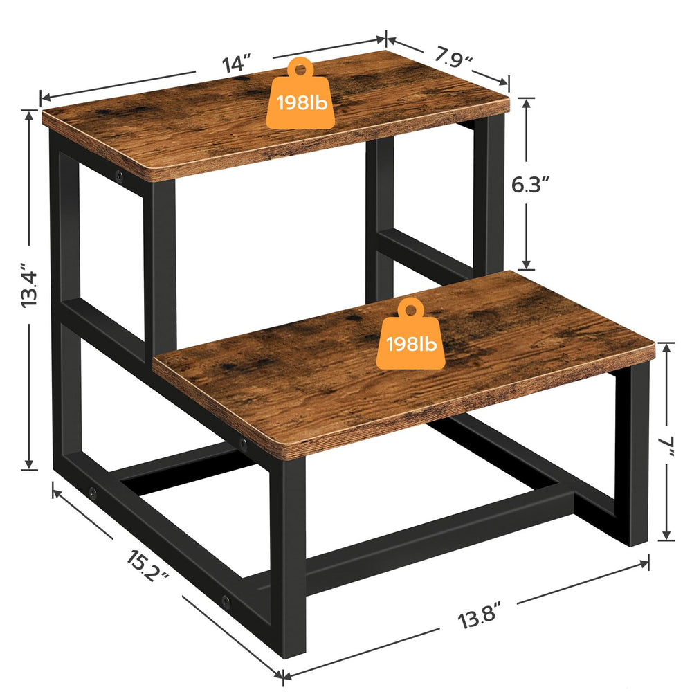HOOBRO Kids Step Stool assembly close-up shows labeled parts for quick setup.