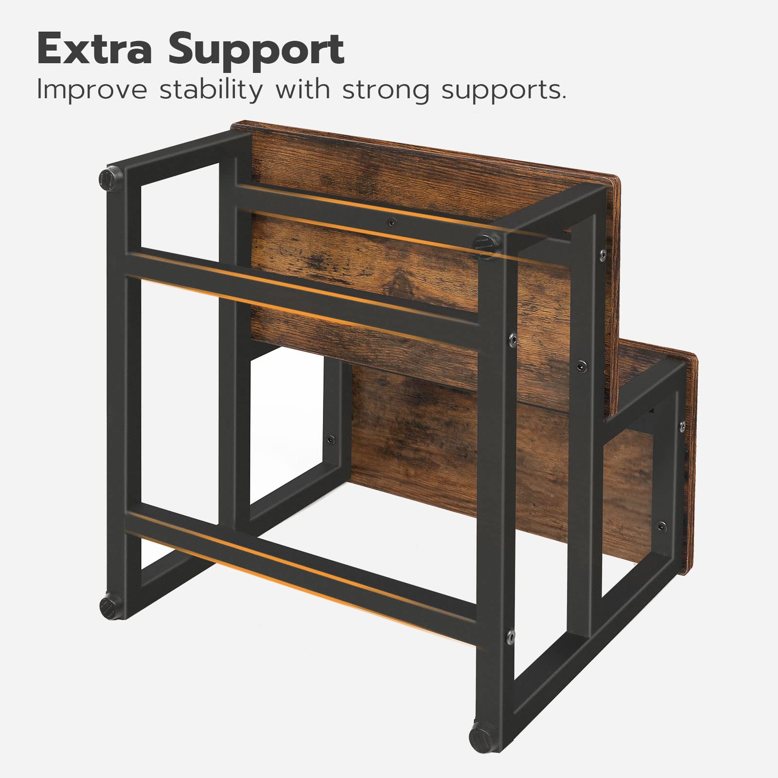 HOOBRO Kids Step Stool close-up edge emphasizes smooth polished edges.