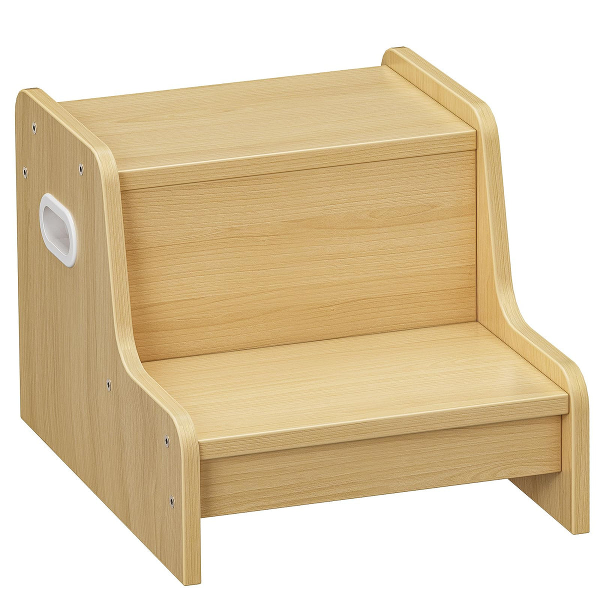 HOOBRO two-step kids stool with wooden base provides sturdy support for daily tasks.