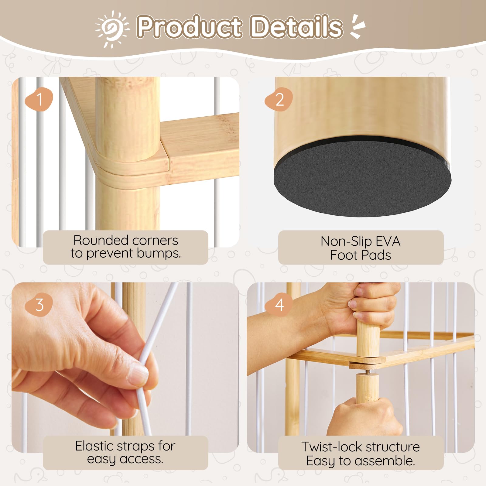 HOOBRO twist-lock assembly enables quick setup and a sturdy organizer.