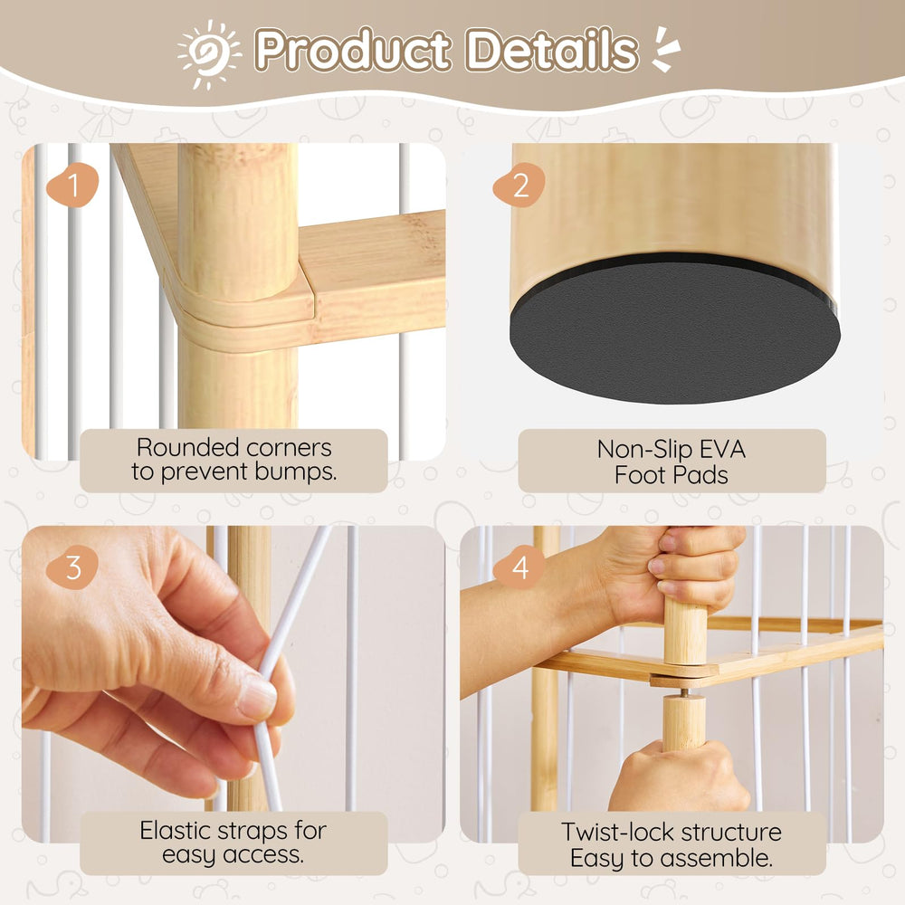 HOOBRO twist-lock assembly enables quick setup and a sturdy organizer.