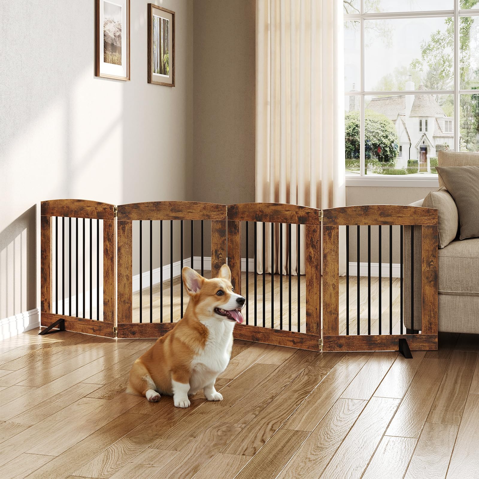 HOOBRO sturdy iron pipe and engineered wood construction lasts.