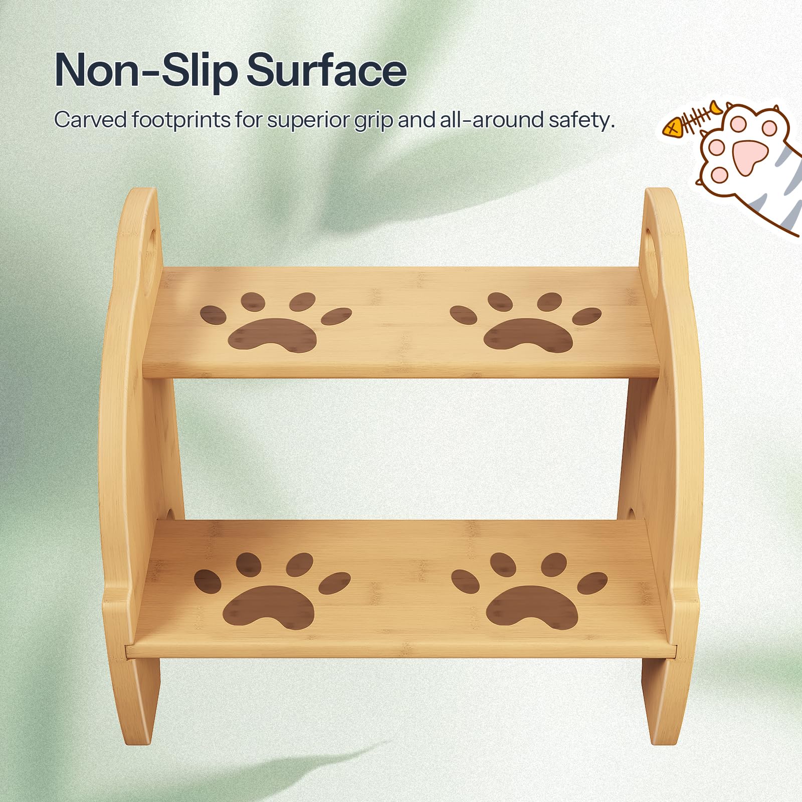 HOOBRO toddler stool supports potty training with reachable height.