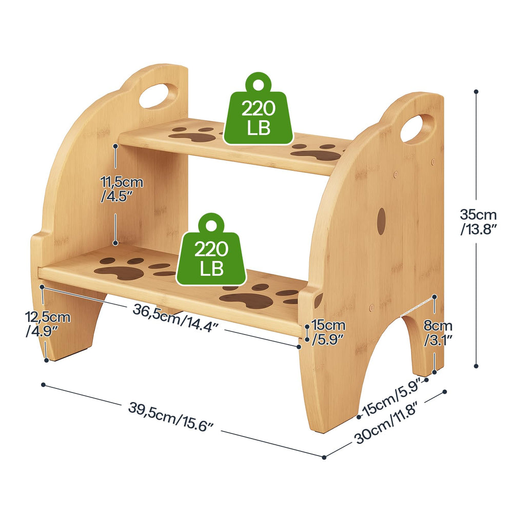 HOOBRO bamboo wood construction provides sturdy, natural durability.