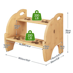 HOOBRO bamboo wood construction provides sturdy, natural durability.