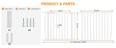 HOOOEN width extension 57-62 inches for flexible openings