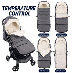 HOOGEE baby footmuff waterproof cover guards against rain and snow on outings