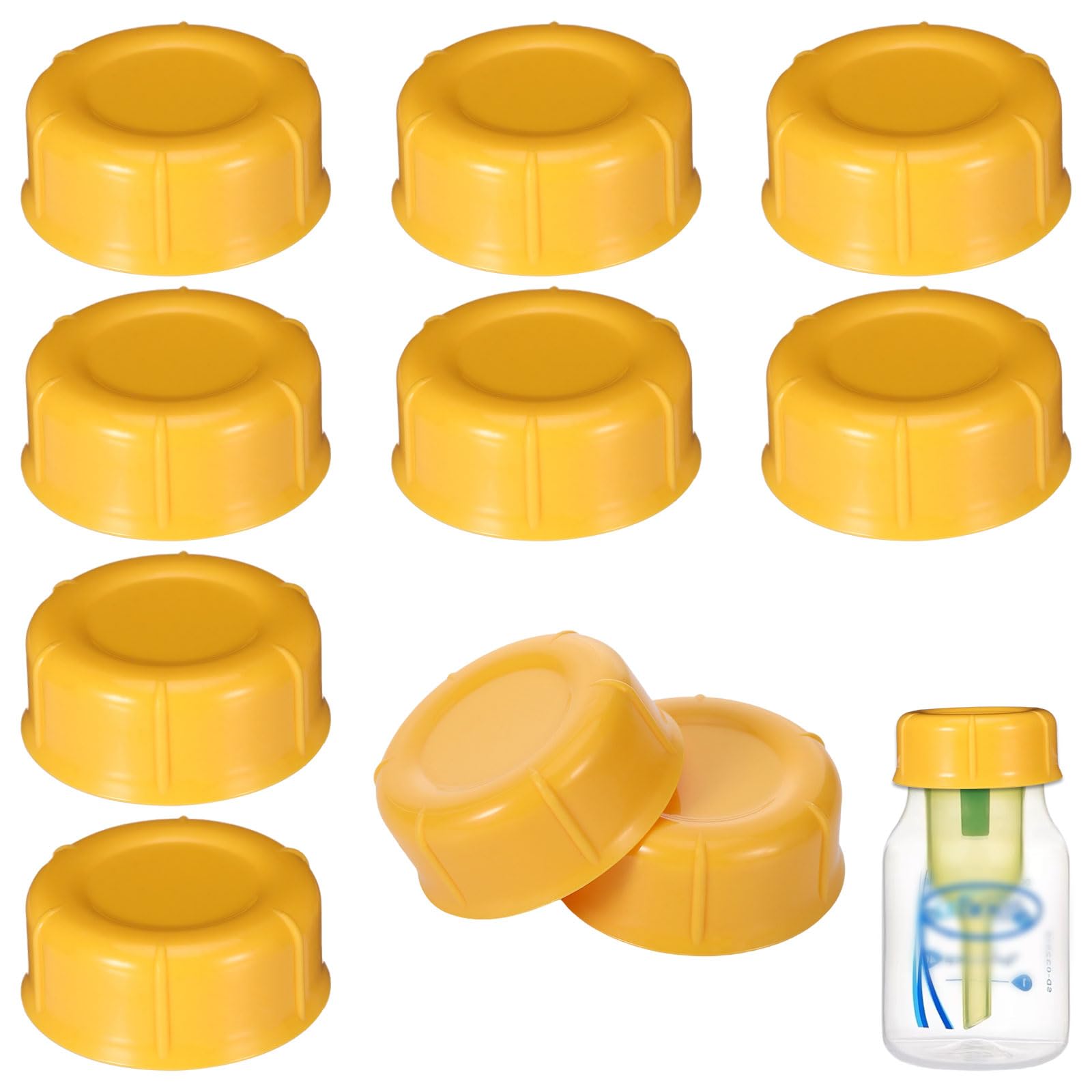 Hoohnnaa orange bottle cap close-up with airtight seal for fresh milk storage.