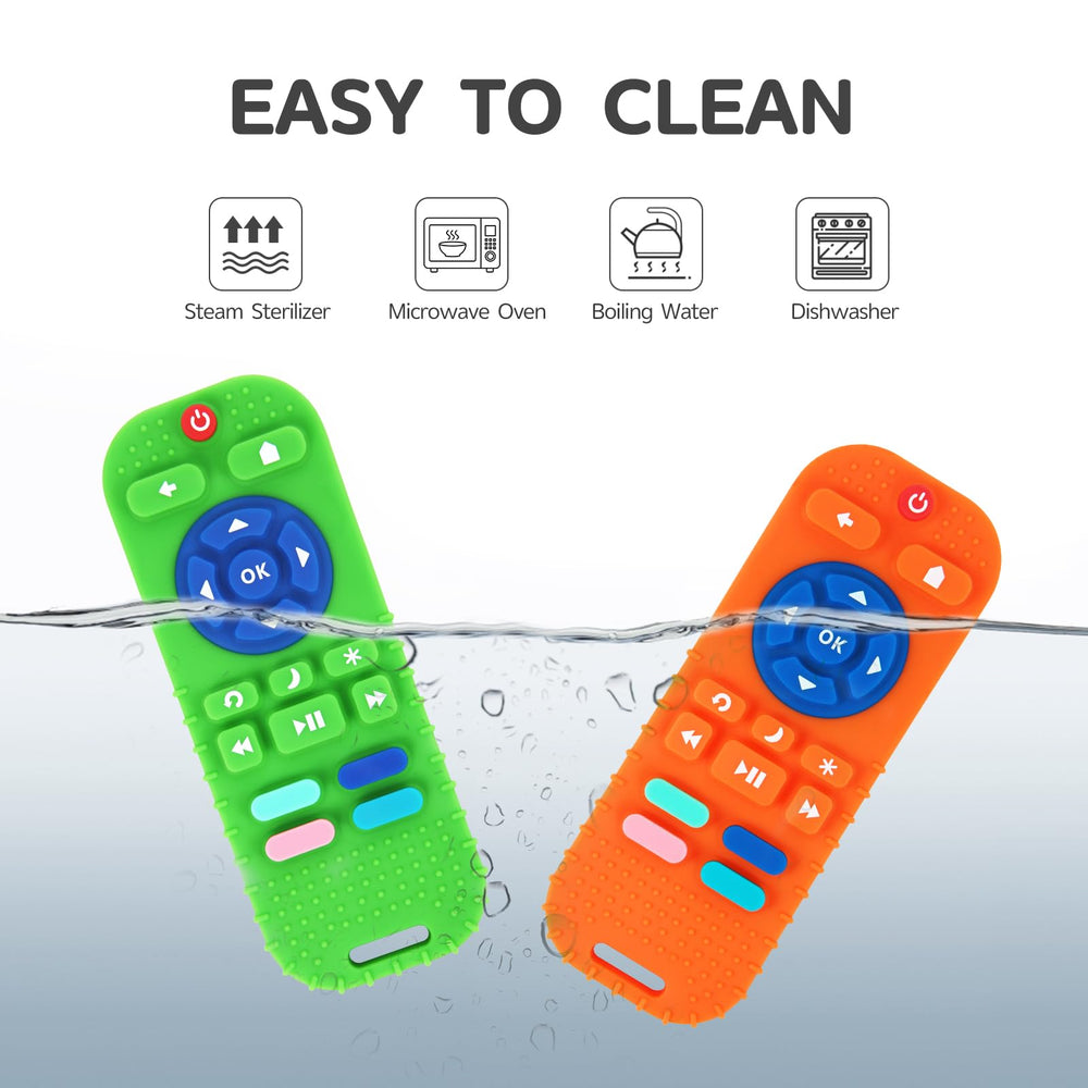 Hooku teether is dishwasher-safe and can be frozen for cooling relief.