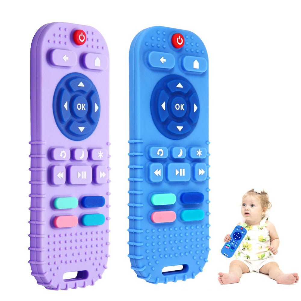 Hooku baby teether remote-control shape engages curiosity while soothing gums
