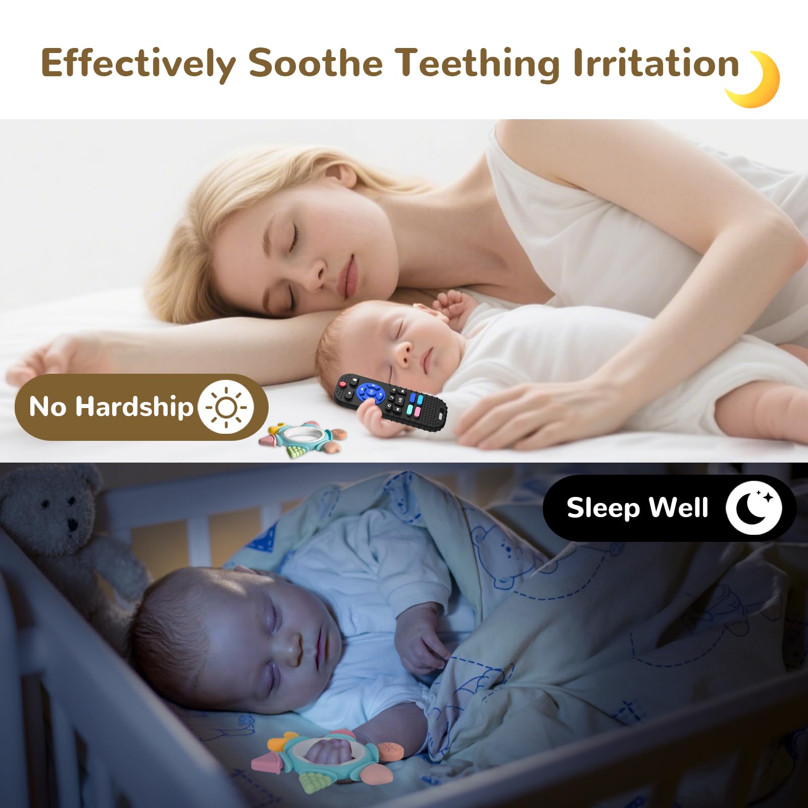 Hooku BPA-free silicone teether ensures safe chewing experiences