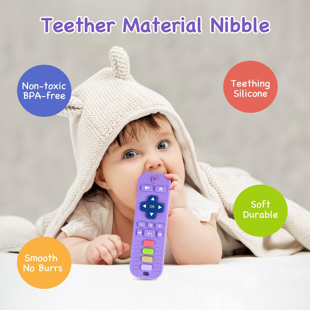 Hooku remote teether with bright colors supports color recognition