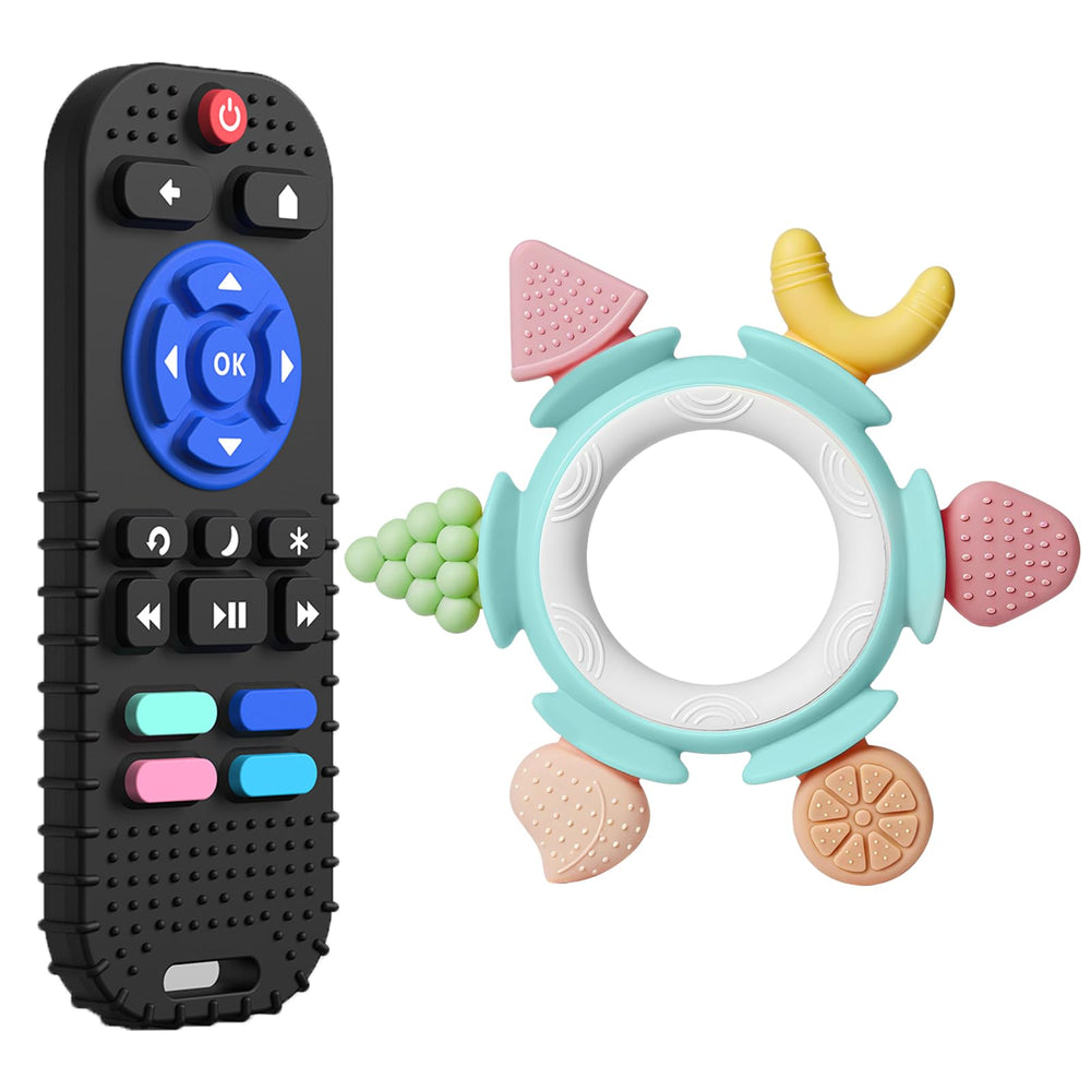 Hooku silicone teether fruit shape for soothing gums and curiosity