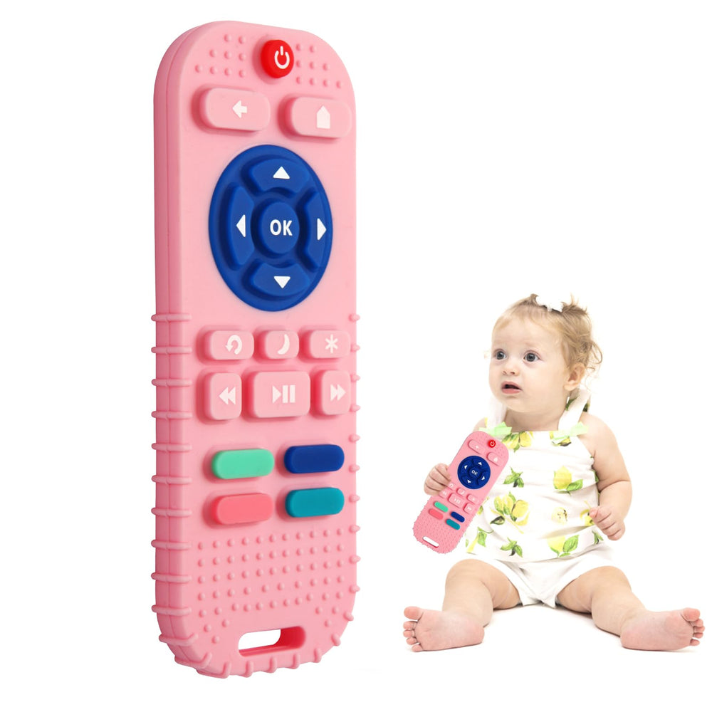 Hooku remote-control silicone teether engaging baby curiosity for teething