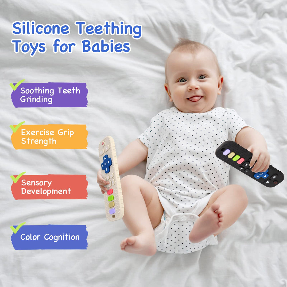 Hooku soft bendable silicone teether is gentle on delicate gums.