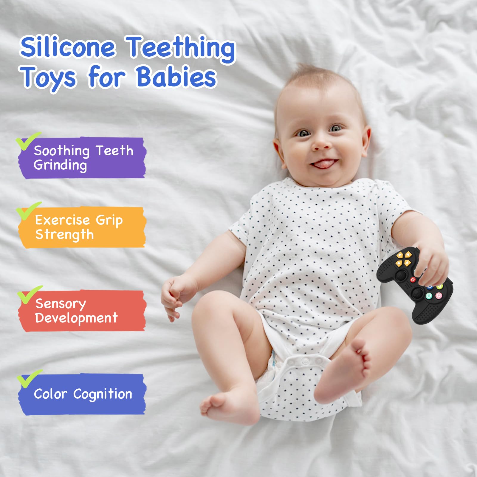 Hooku teether is dishwasher-safe for easy cleaning and quick refresh.