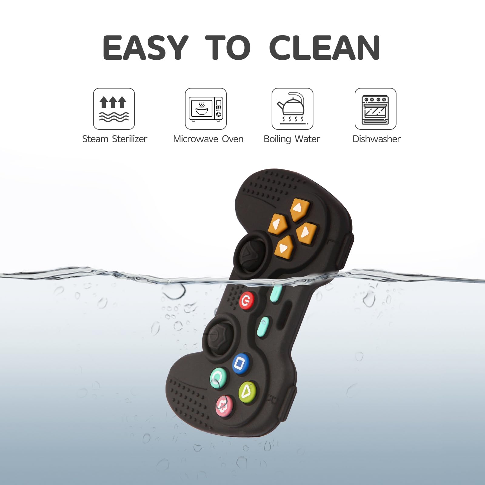 Hooku teether can be frozen or sterilized to maintain hygiene.