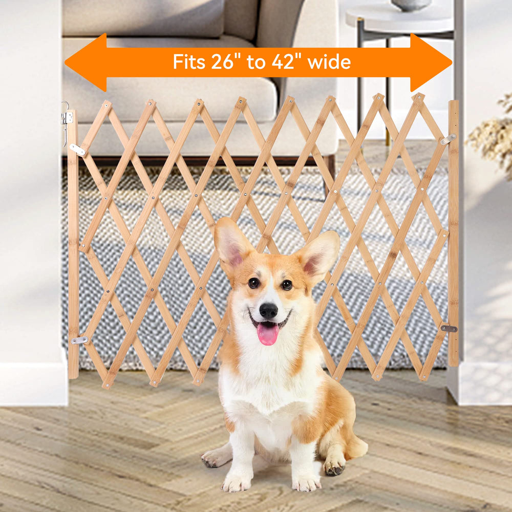 Hoomall expandable dog gate expands to fit standard doorways for versatile use